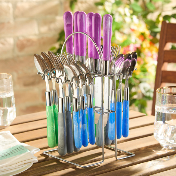 Set de couverts avec support 24 pcs.
