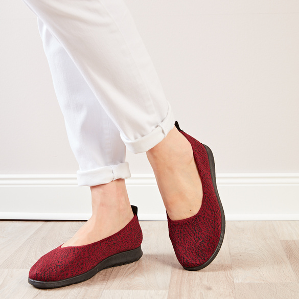 Ballerines souples "Vicky", bordeaux