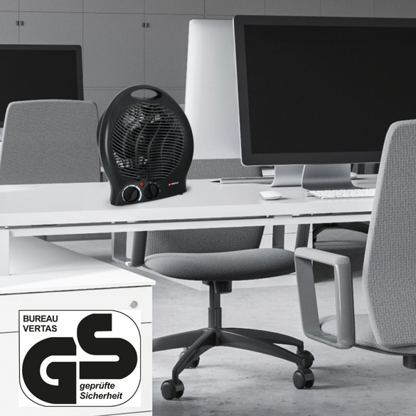 Aérotherme 2000W noir alpina