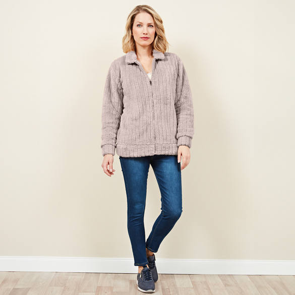 Veste en flanelle, taupe