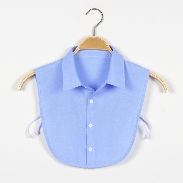 Faux cols bleu et blanc – lot de 2
