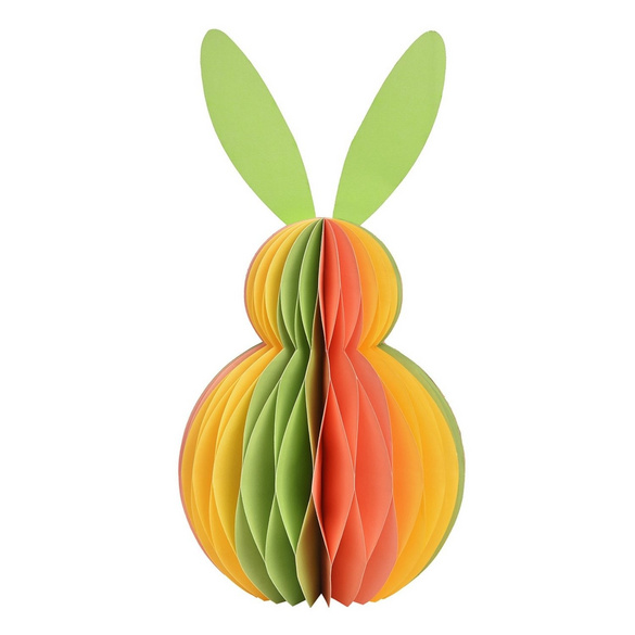 Décoration de Pâques Lapin en papier avec structure en nid d'abeille