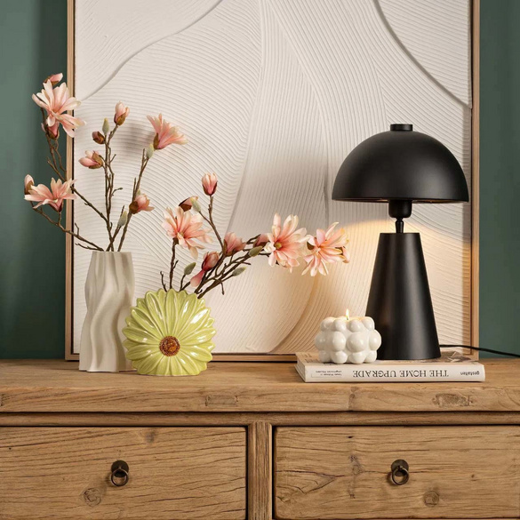 Vase en forme de fleur en céramique Vert