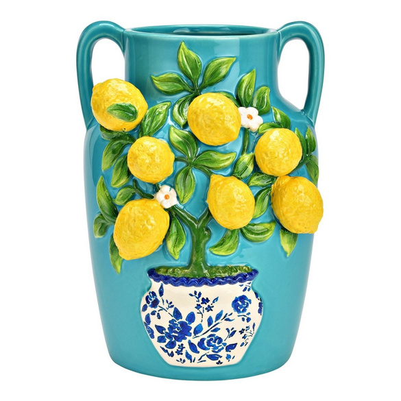 Vase avec citrons 3D en céramique