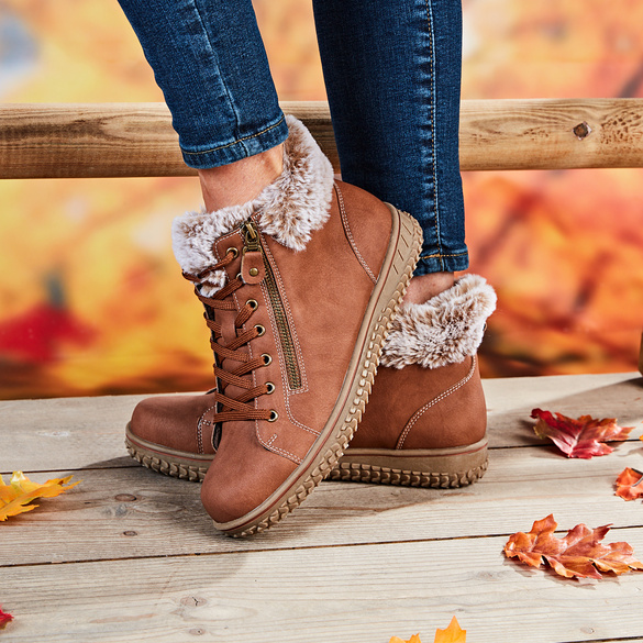 Bottines confort "Gloria", cognac