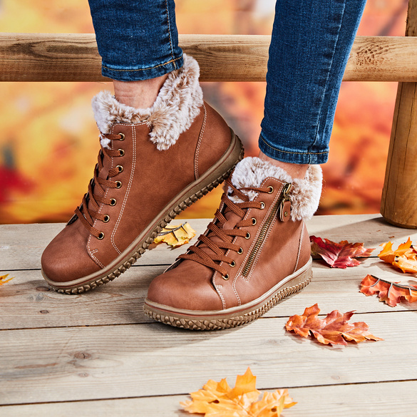 Bottines confort "Gloria", cognac