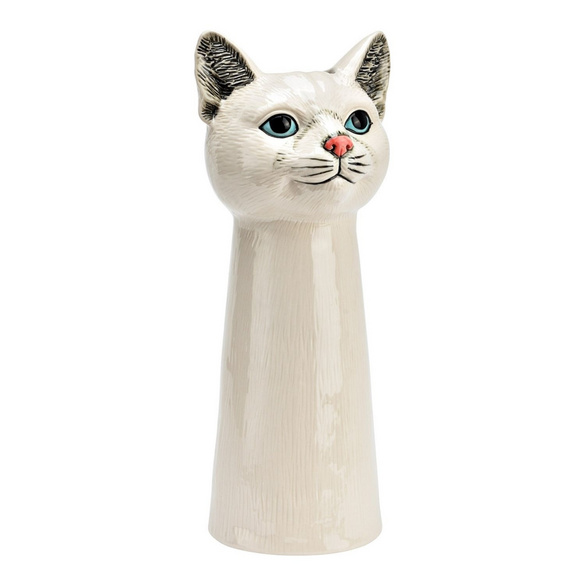 Vase Tête de chat en céramique Blanc