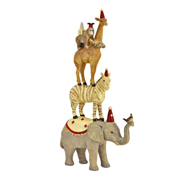 Pyramide d'animaux décoratifs en magnésie