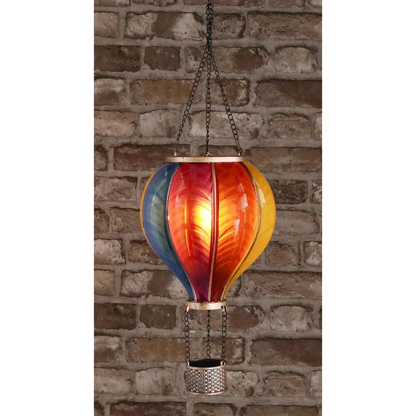 Ballon à air chaud solaire LED grand multicolore