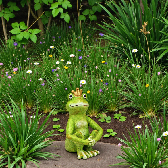 Figurine du roi grenouille en magnésie