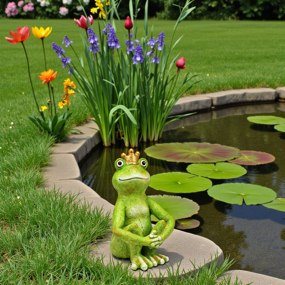 Figurine du roi grenouille en magnésie