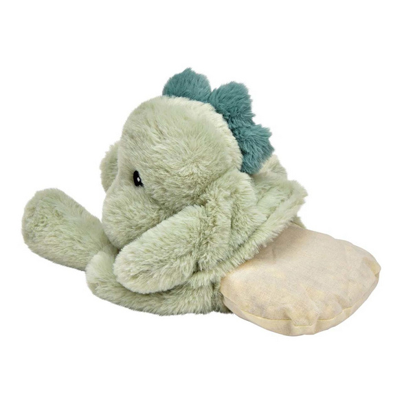 Coussin aux noyeaux de cerise "Dino" vert menthe