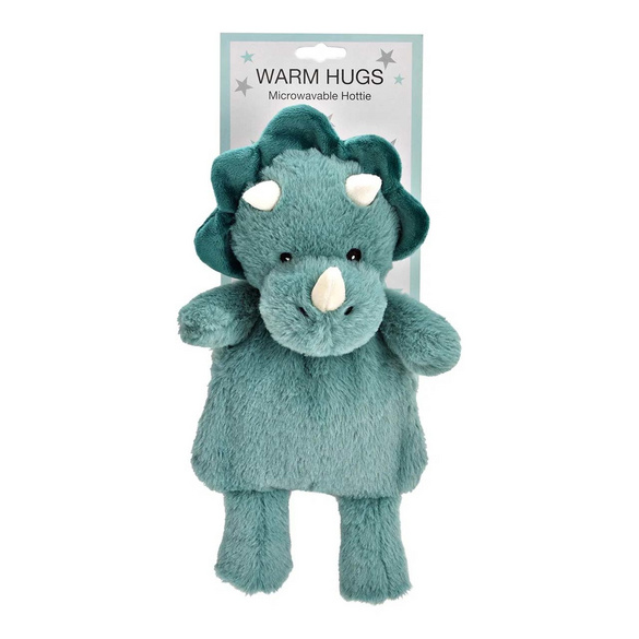 Coussin aux noyeaux de cerise "Dino" turquoise