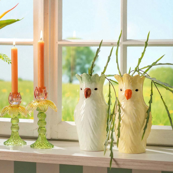 Vase "Perroquet" vert clair