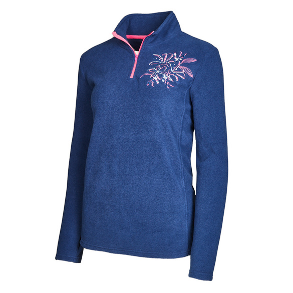 Pull polaire avec broderie, bleu