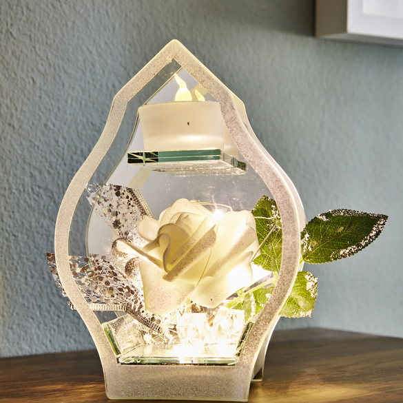 Photophore LED « Rose »