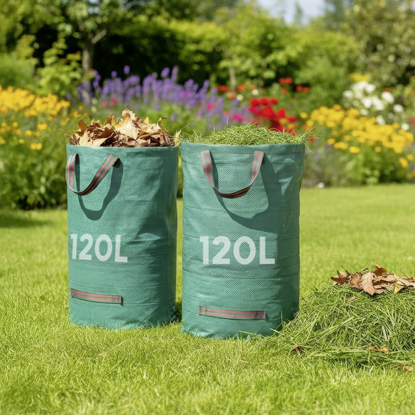 Lot de 2 sacs à déchets de jardin (120 l chacun)