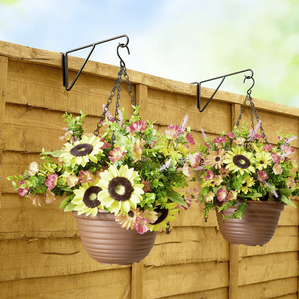 Lot de 2 crochets de suspension pour clôture et balcon
