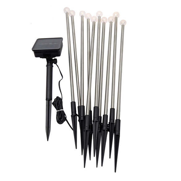 Lot de 10 boules lumineuses solaires à brancher