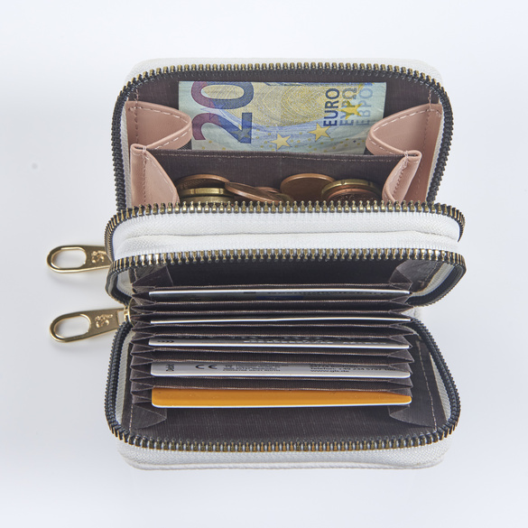 Porte-monnaie avec initiales et protection RFID