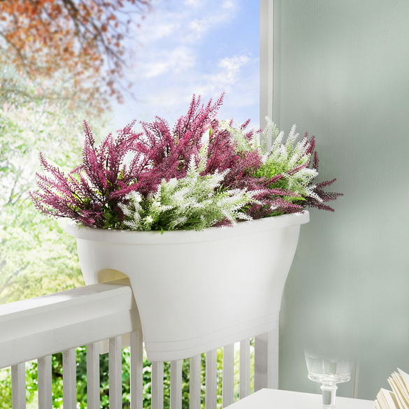 Pot de fleurs pour rambarde de balcon