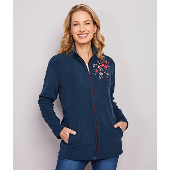 Veste polaire "Fleur" navy