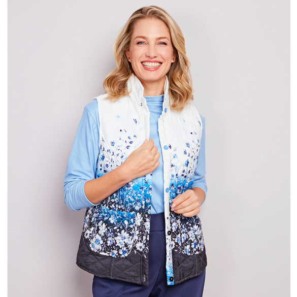 Gilet matelassé "fleurs"