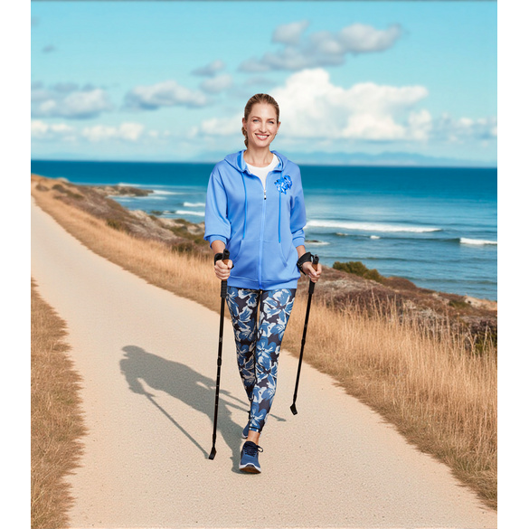 Legging "fleurs" bleu