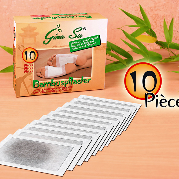 Patchs pour les pieds à l’extrait de vinaigre de bambou lot de 10