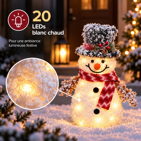 Bonhomme de neige LED « Baby Frosty »