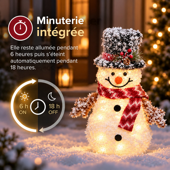Bonhomme de neige LED « Baby Frosty »
