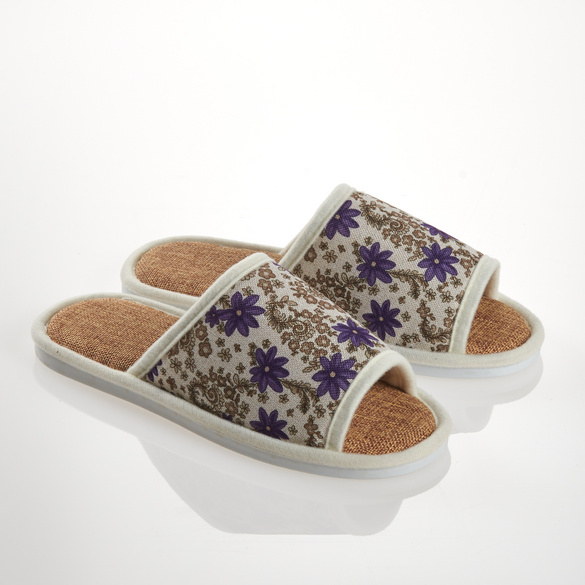 Chausson "Clematis" beige-bleu