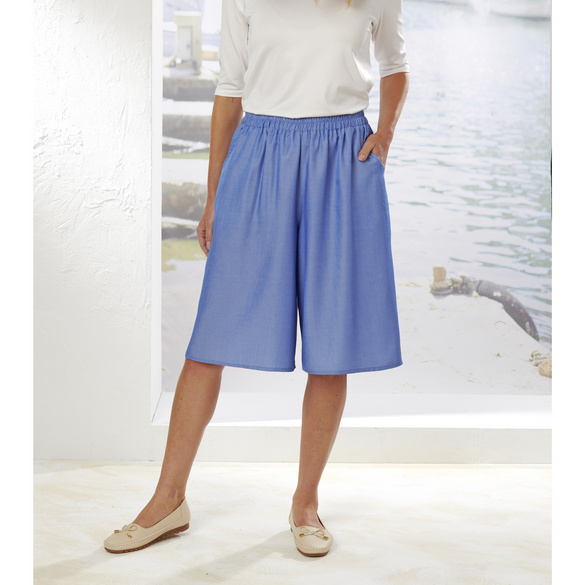 Jupe-culotte "Jeans" bleu clair