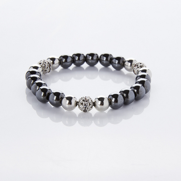 Bracelet en perles d'hématite