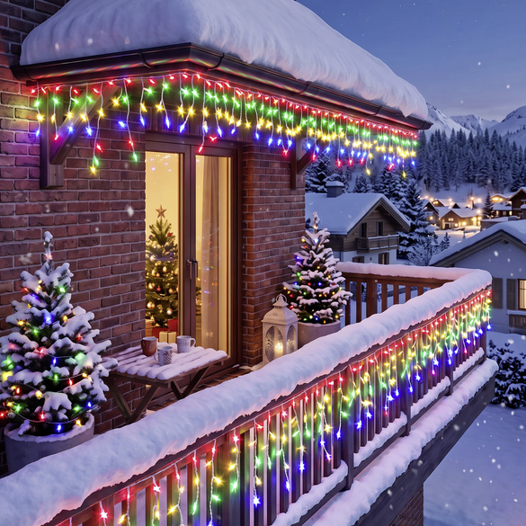 Guirlande lumineuse multicolore, 600 LED