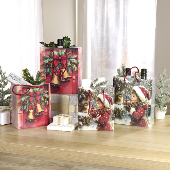 Sac de Noël avec lot de 2 petits modèles