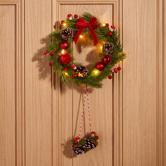 Couronne de sapin à LED