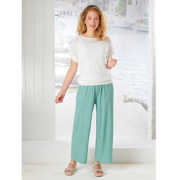 Ensemble en maille blanc – 2 pièces