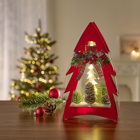Bougeoir LED en forme de sapin
