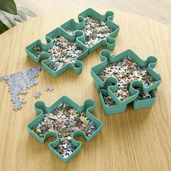 Lot de 6 plateaux de tri pour puzzles
