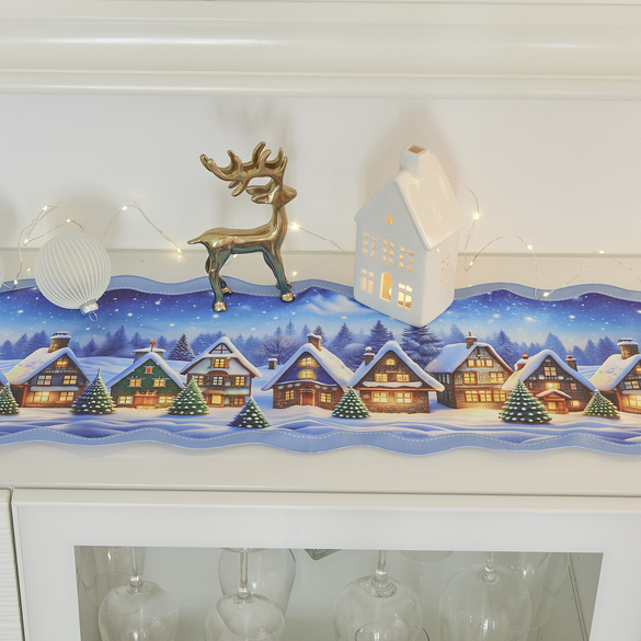Chemin de table « Village de Noël » 30x160cm