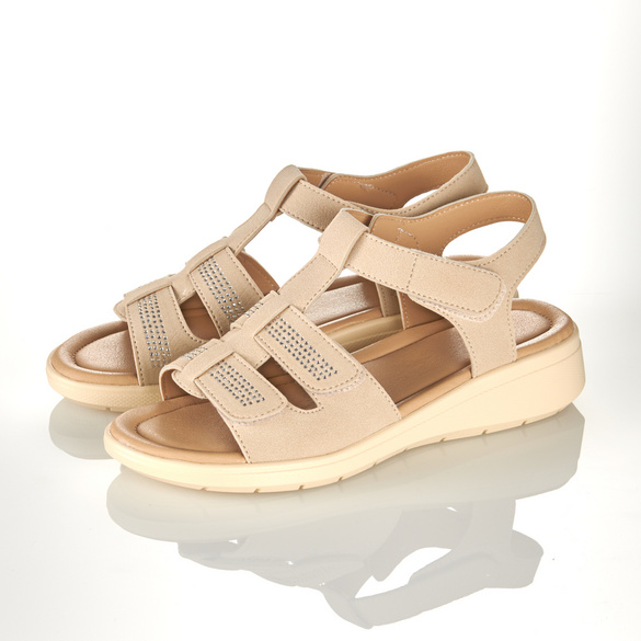 Sandale confort "Angie" sable