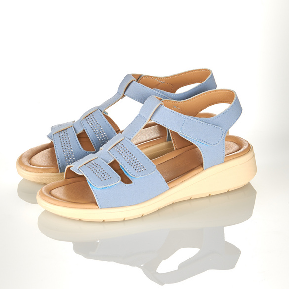 Sandale confort "Angie" bleu clair
