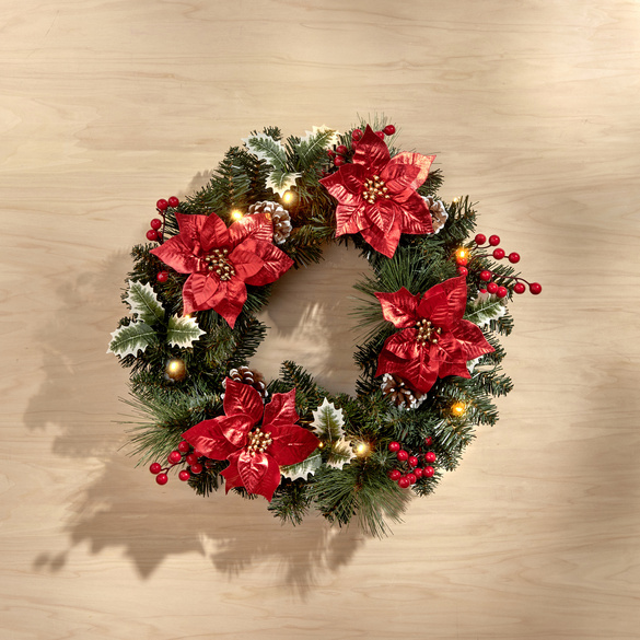 Couronne de Noël à LED