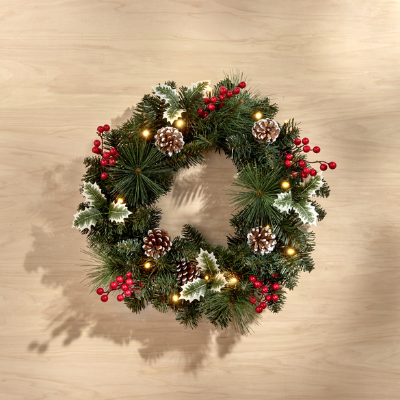 Couronne de Noël à LED