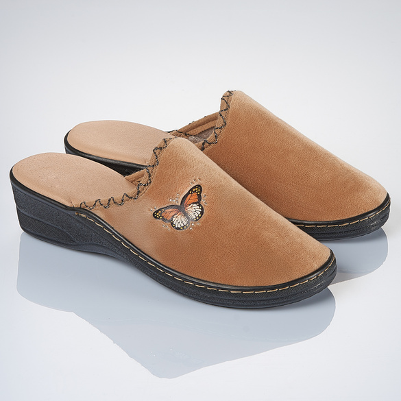 Chausson papillon beige