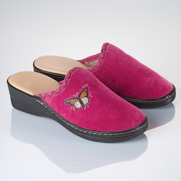 Chausson papillon fuchsia