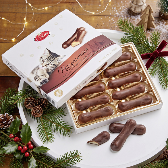 Langues de chat au massepain de Lübeck 100 g