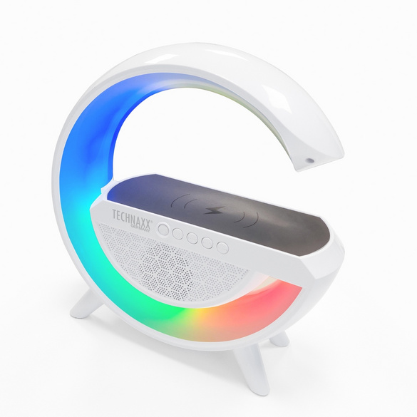 Veilleuse LED Haut-parleur avec fonction de charge sans fil Technaxx