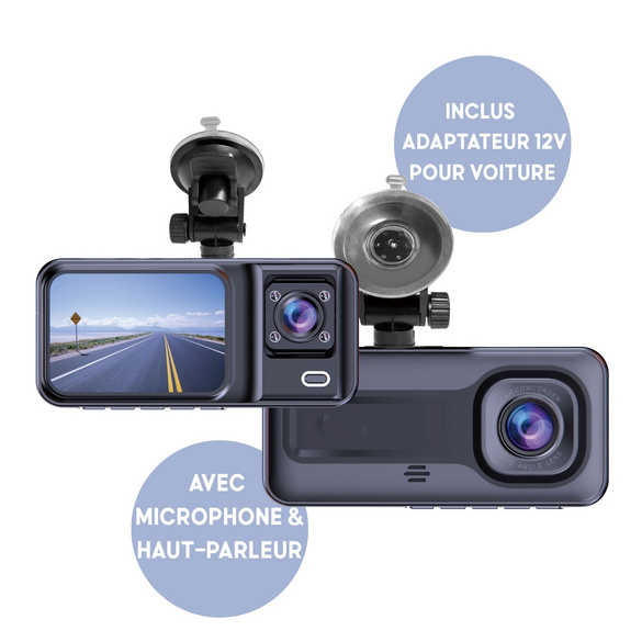 Caméra Dashcam double pour voiture CCT-2500 Denver